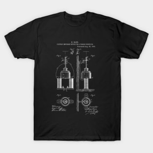 Electric Impulsion Device for a Torsion Pendulum Vintage Patent Hand Drawing T-Shirt